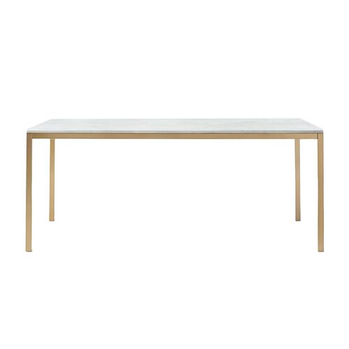 West Elm Frame Rectangle Dining Table Metal/Marble